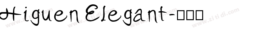 Higuen Elegant字体转换